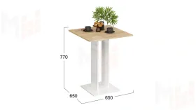 Стол обеденный Анкона Тип 1 Белый, Дуб Крафт золотой