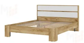 Кровать Хелен КР 03 1600 дуб крафт золото - белый