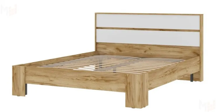 Кровать Хелен КР 03 1600 дуб крафт золото - белый