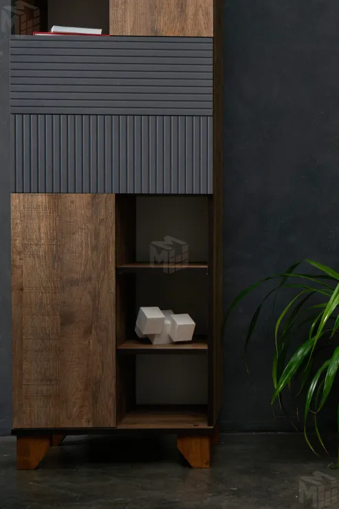 Пенал Копенгаген (венге/черный матовый)