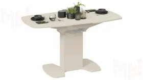 Стол обеденный Портофино - СМ(ТД)-105.01.11(1) Бежевое, Стекло бежевое матовое LUX