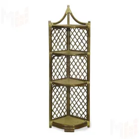 Этажерка угловая из ротанга 09/23