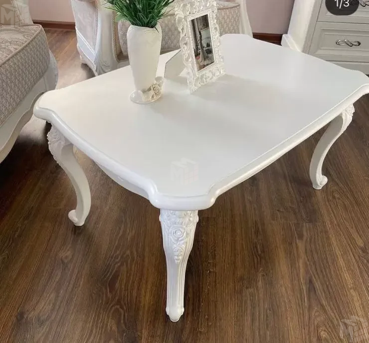 Столик прямоугольный Мишель белый матовый