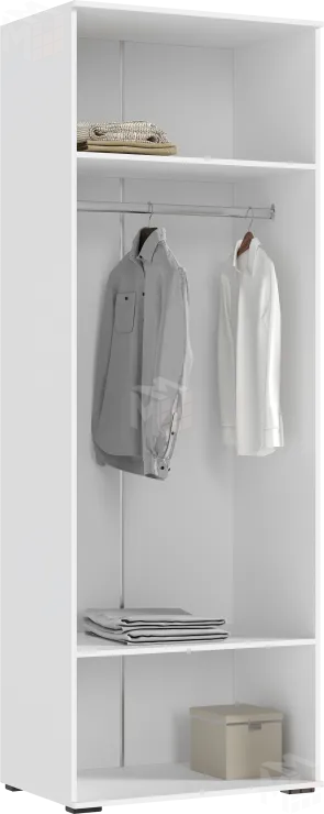 Шкаф Норд 2-х створчатый (белый/белый глянец)