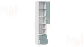 Шкаф комбинированный Марли - 403.005.000 Белый Серо-голубой