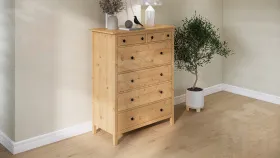 Комод КЫМОР 6 ящиков светло-коричневый