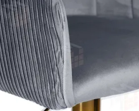 Стул барный DOBRIN DARCY GOLD (серый велюр (1922-19))