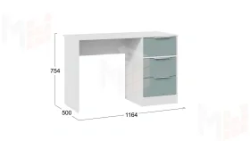 Стол письменный Марли Тип 1 - 403.003.000 Белый Серо-голубой