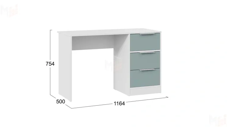 Стол письменный Марли Тип 1 - 403.003.000 Белый Серо-голубой