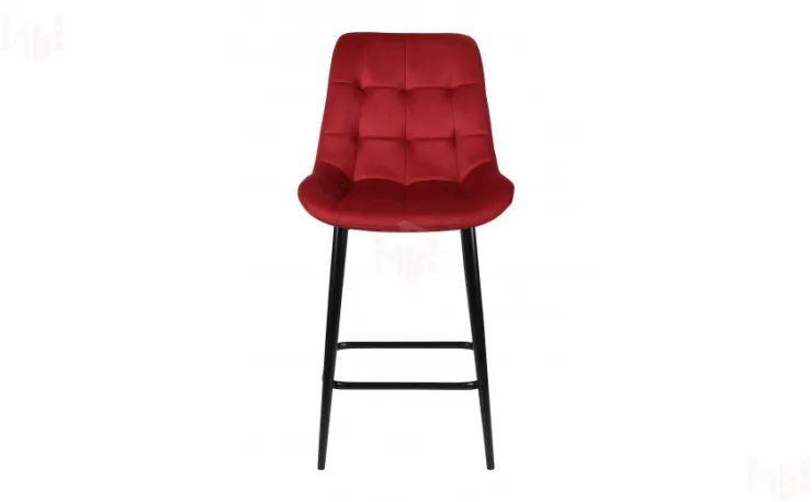 Полубарный поворотный стул Эйден Confetti bordo/черный