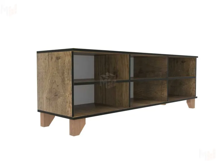 Тумба под ТВ Копенгаген с нишей (дуб сонома/белый матовый)