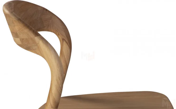 Стул деревянный из массива дуба Соул Дуб натуральный