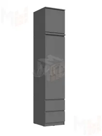 Пенал Челси 450 с антресолью (графит)