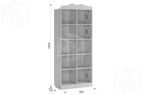 Стеллаж Фэнтези  белый рамух