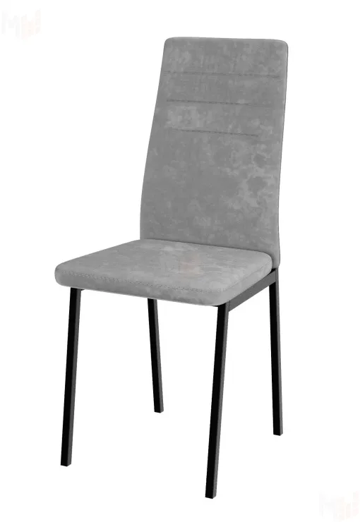 Стул Амстер (велюр серый, ноги черные)