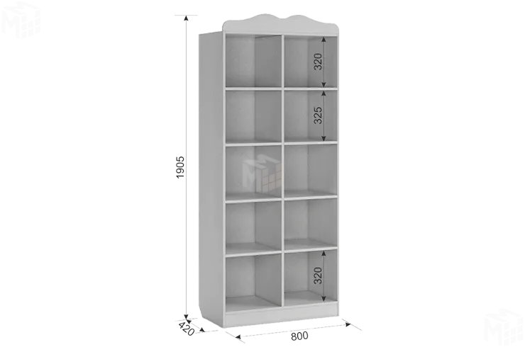 Стеллаж Фэнтези  белый рамух