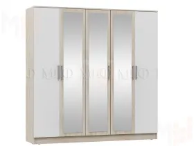 Шкаф Мартина 5-ти створчатый (сонома/белый глянец)