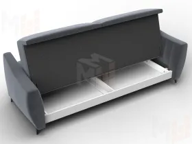 Диван-книжка Лига-095 НПБ ( SEVEN 17 серый )