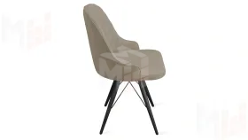 Стул Гранд К3 Черный муар, Велюр Confetti Smoke