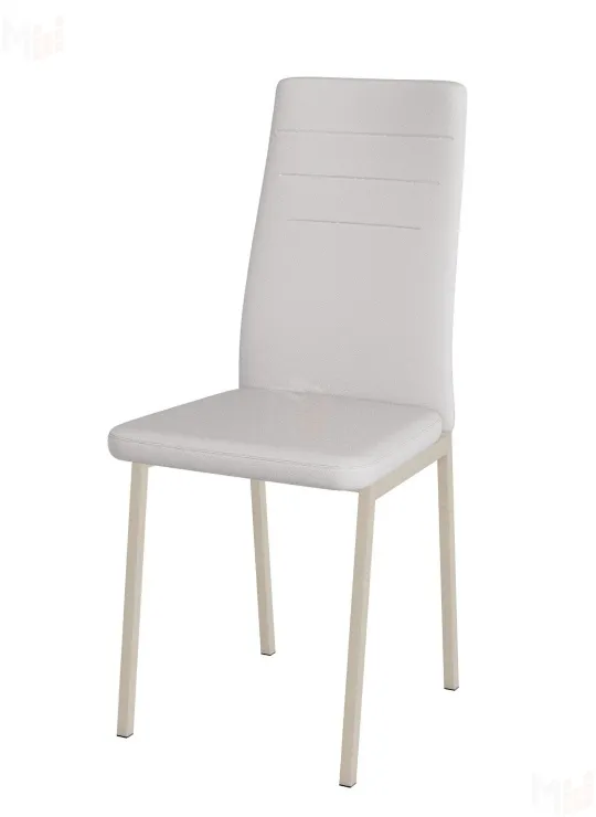 Стул Амстер (экокожа белая, ноги ваниль)