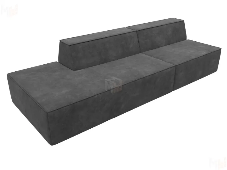 Диван прямой модульный Монс Модерн левый ( BRUT 16 темно-серый )