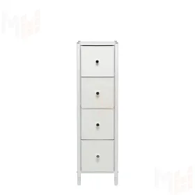 Комод Leset Нирита/Хайди узкий 4 ящика (Белый/Белый/Белый)