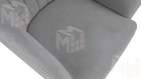 Стул Верона Т6 Белый муар, Велюр D012 светло-серый