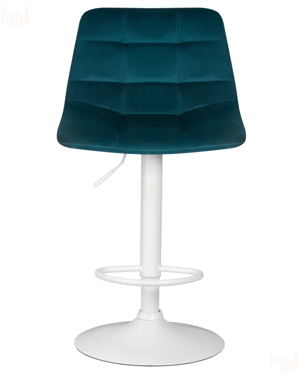 Стул барный DOBRIN TAILOR WHITE (морской волны велюр (MJ9-99))