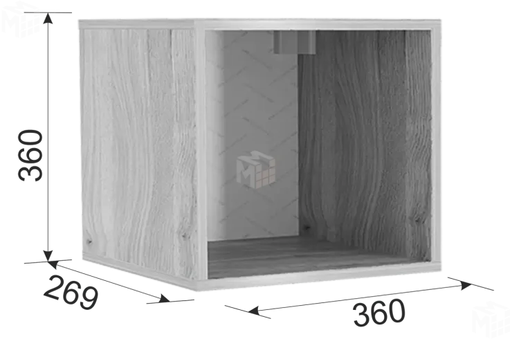 Полка навесная 42 дуб мария