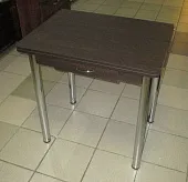 Стол Ломберный поворотно-раскладной с ящиком 780*580 (венге) ножки хром