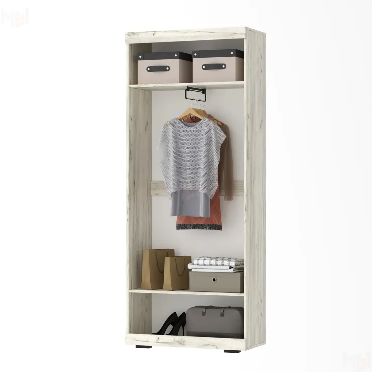 Шкаф Соната ШСЗ-800 со штангой Крафт белый-Антрацит