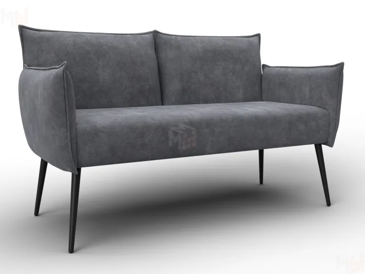 Диван прямой Лига-083 ( велюр BRUT 16 темно-серый )