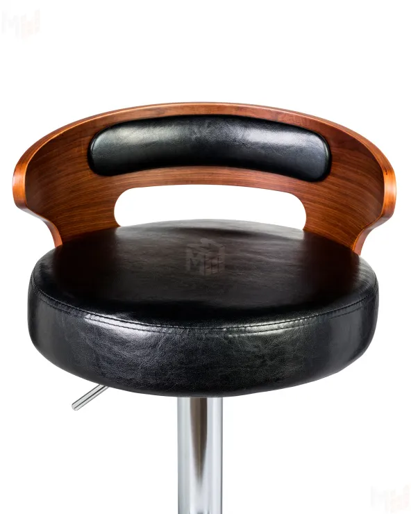 Стул барный DOBRIN FRED (коричневое дерево, чёрный)