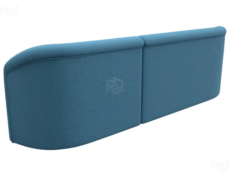 Диван прямой Лига-027 угол правый ( Амур голубой )