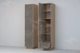 Пенал П-1 ПД Эго  Дуб Крафт Золотой/Камень Темный