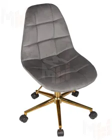 Офисное кресло для персонала DOBRIN MONTY GOLD (серый велюр (MJ9-75))
