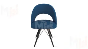 Стул Гэтсби К3 Черный муар, Велюр Confetti Blue