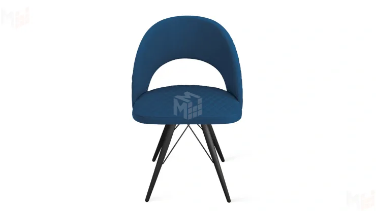 Стул Гэтсби К3 Черный муар, Велюр Confetti Blue