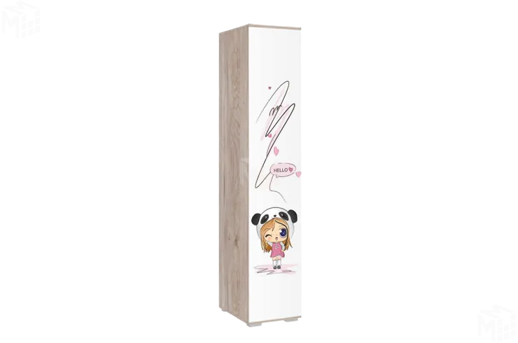 Шкаф однодверный Панда 01.01 дуб мария/белый