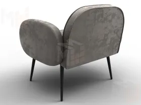 Кресло Лига-086 ( велюр NUVOLA 27 серо-бежевый )