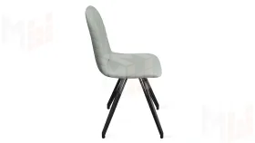 Стул Шерри К4 Черный муар, Велюр Confetti Silver