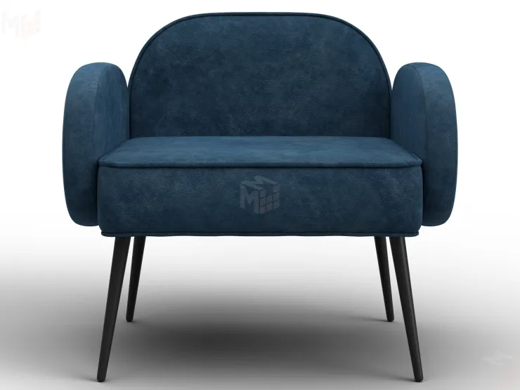 Кресло Лига-086 ( велюр BRUT 11 синий )