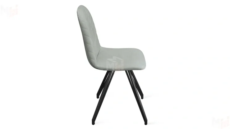 Стул Шерри К4 Черный муар, Велюр Confetti Silver