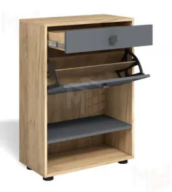 Обувница Мини-Лайт МЛ-4 Дуб крафт золотой/графит