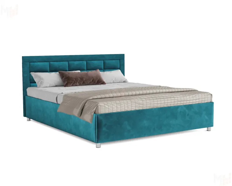 Кровать Версаль 160 см (бархат сине-зеленый STAR VELVET 43 BLACK GREEN)