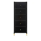 Комод Leset Нирита/Хайди, 5 ящиков, Черный (Черный/Черный)