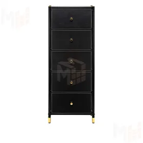 Комод Leset Нирита/Хайди, 5 ящиков, Черный (Черный/Черный)