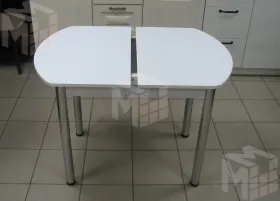 Стол Евро раскладной 1000*680 (белый), ножки хром