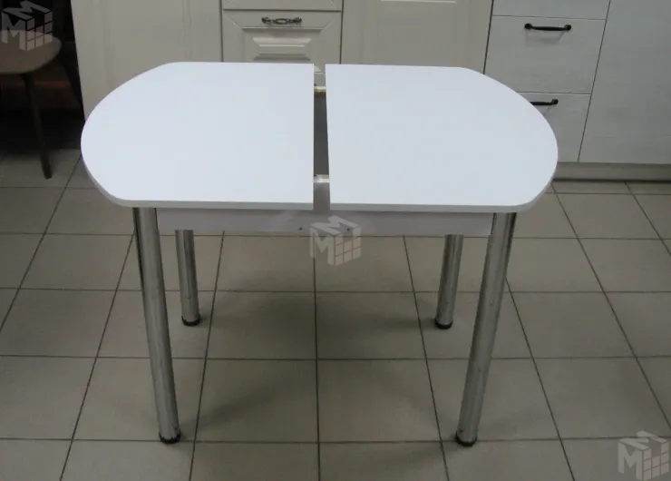 Стол Евро раскладной 1000*680 (белый), ножки хром