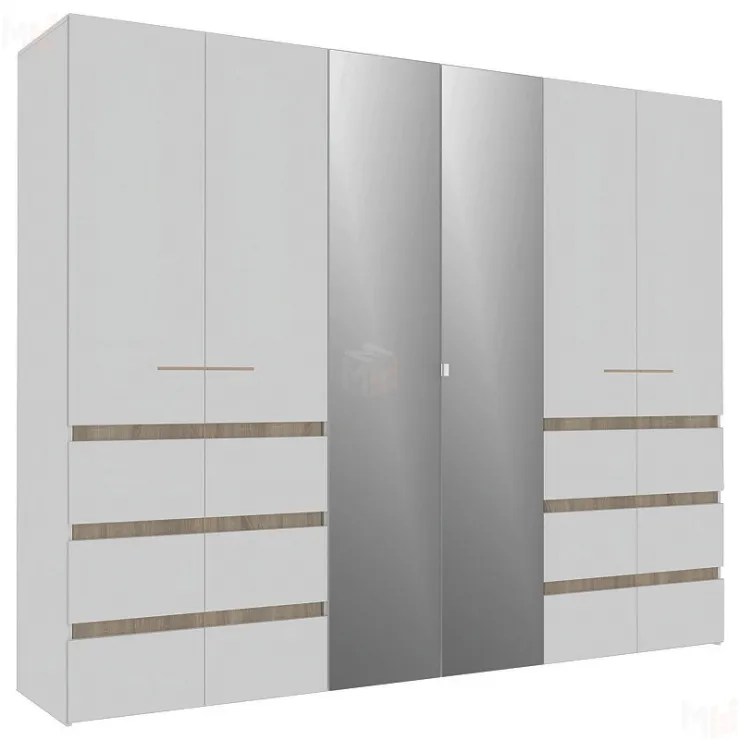 Шкаф для одежды и белья 6-створчатый АНОНА 7